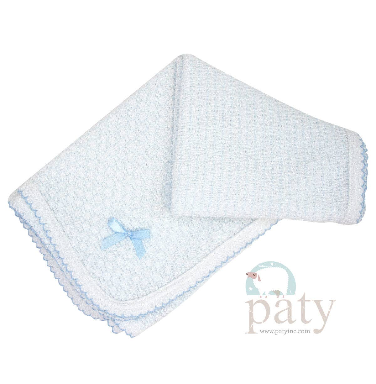 Paty Knit Receiving/Swaddle Blanket (Pinstripe)