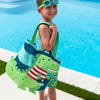 Dino Pirate beach tote w/ sand toys