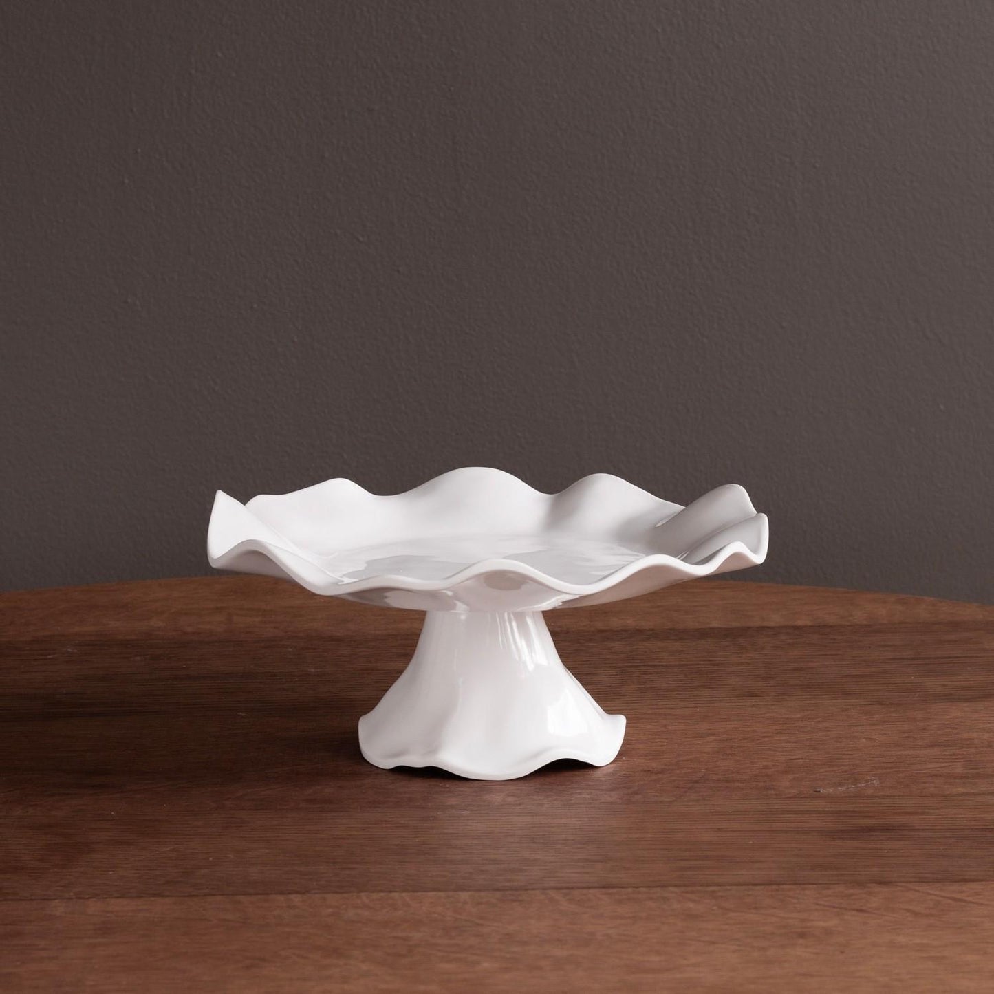 Vida Havana Small Pedestal Cake Plate (White)