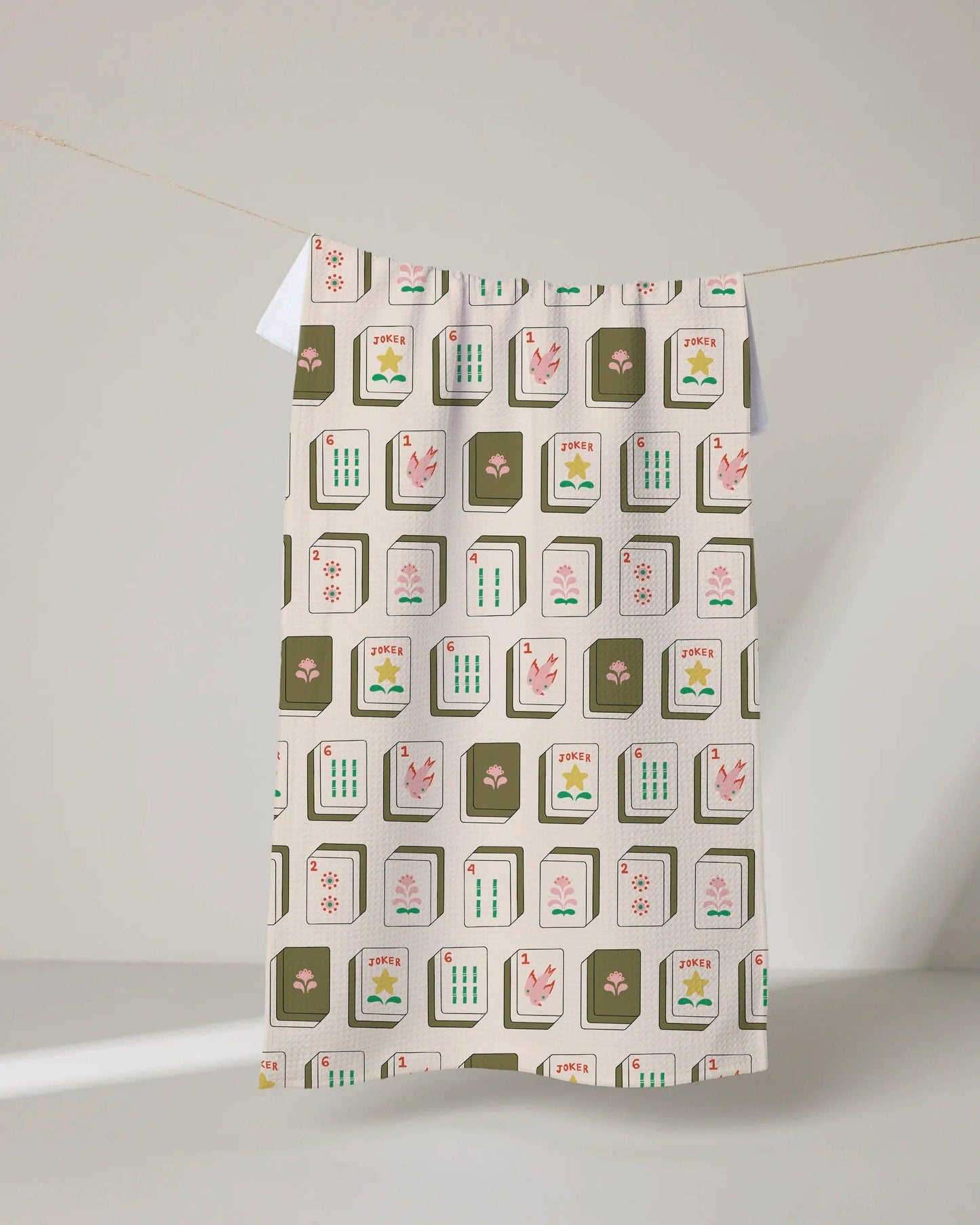 Flower Tiles Tea Towel