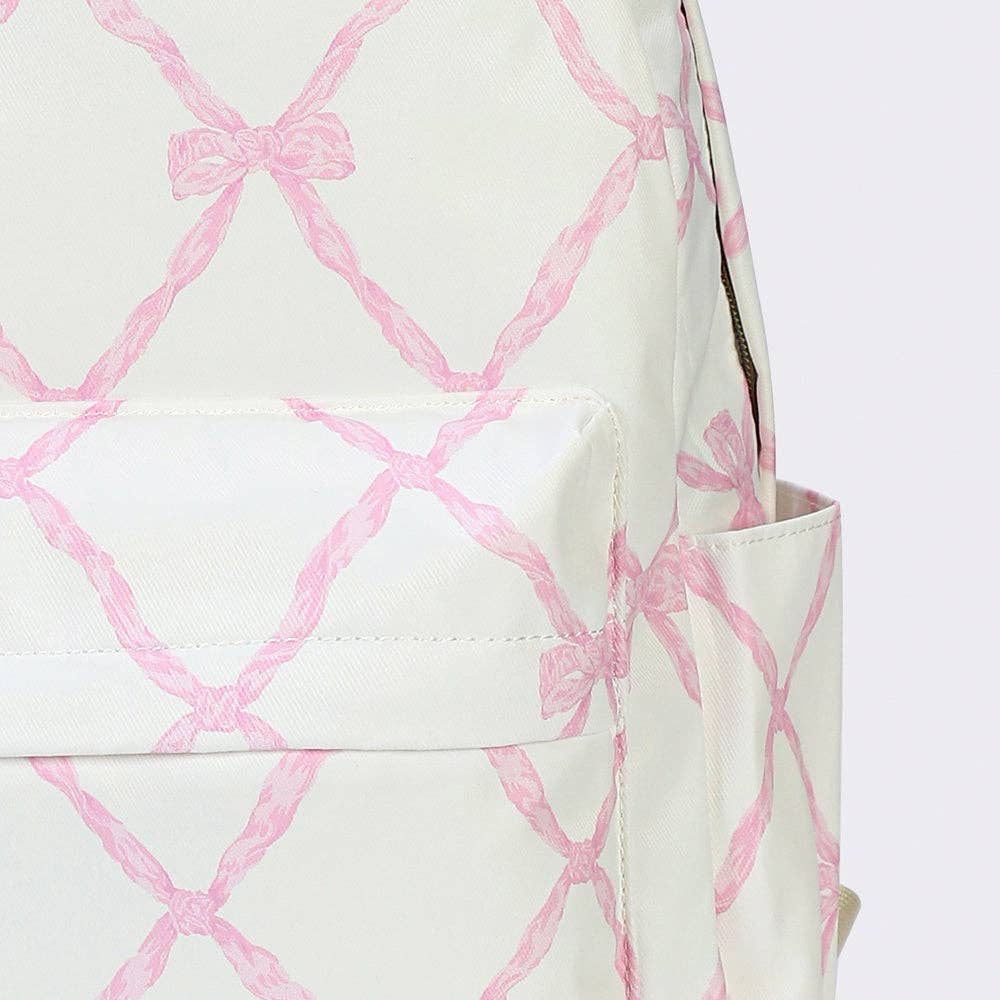 Bow Printed Backpack