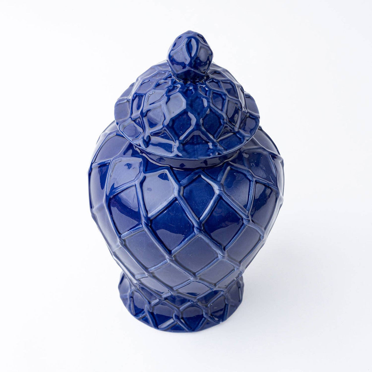 Navy Textured Ginger Jar