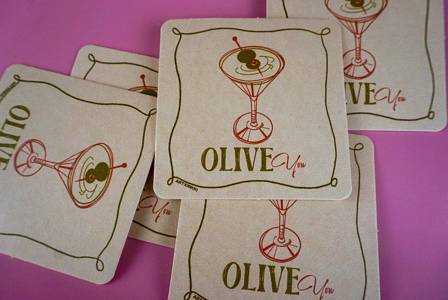 Dirty Martini Coaster Set of 4