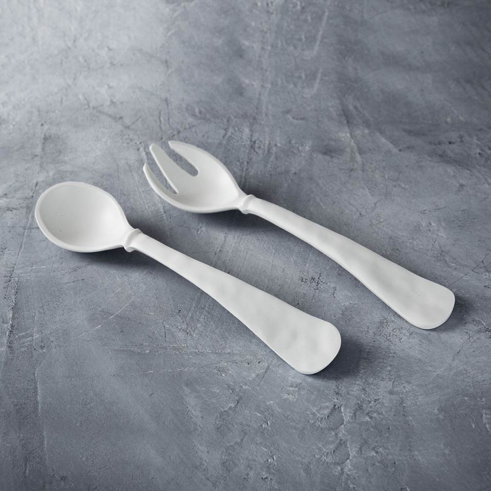 Vida Nube Large Salad Servers (White)