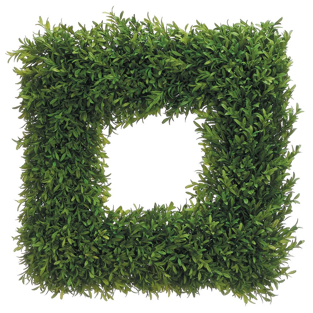 18"x18" Boxwood Square Wreath
