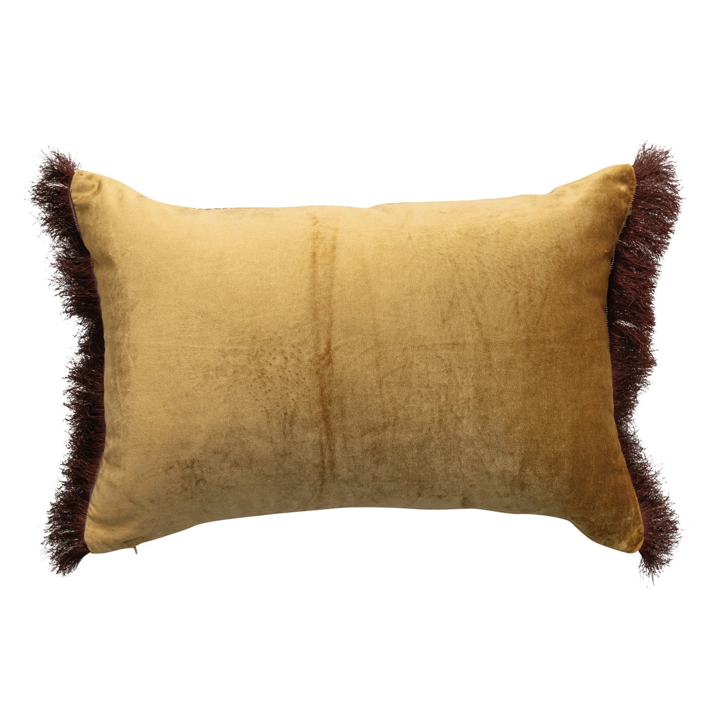 Tibetan Tiger & Fringe Velvet Pillow
