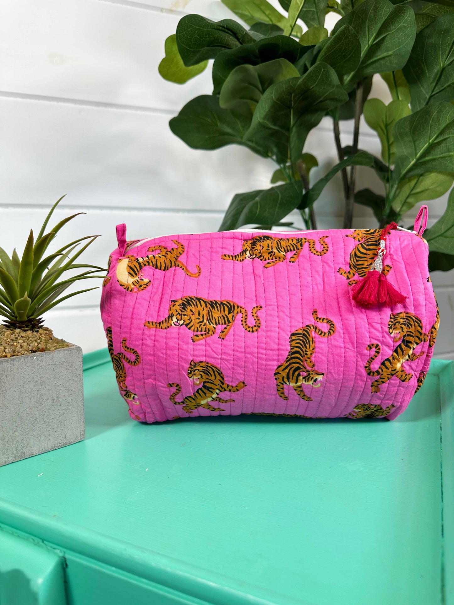 Pink Tigers- Makeup Bag