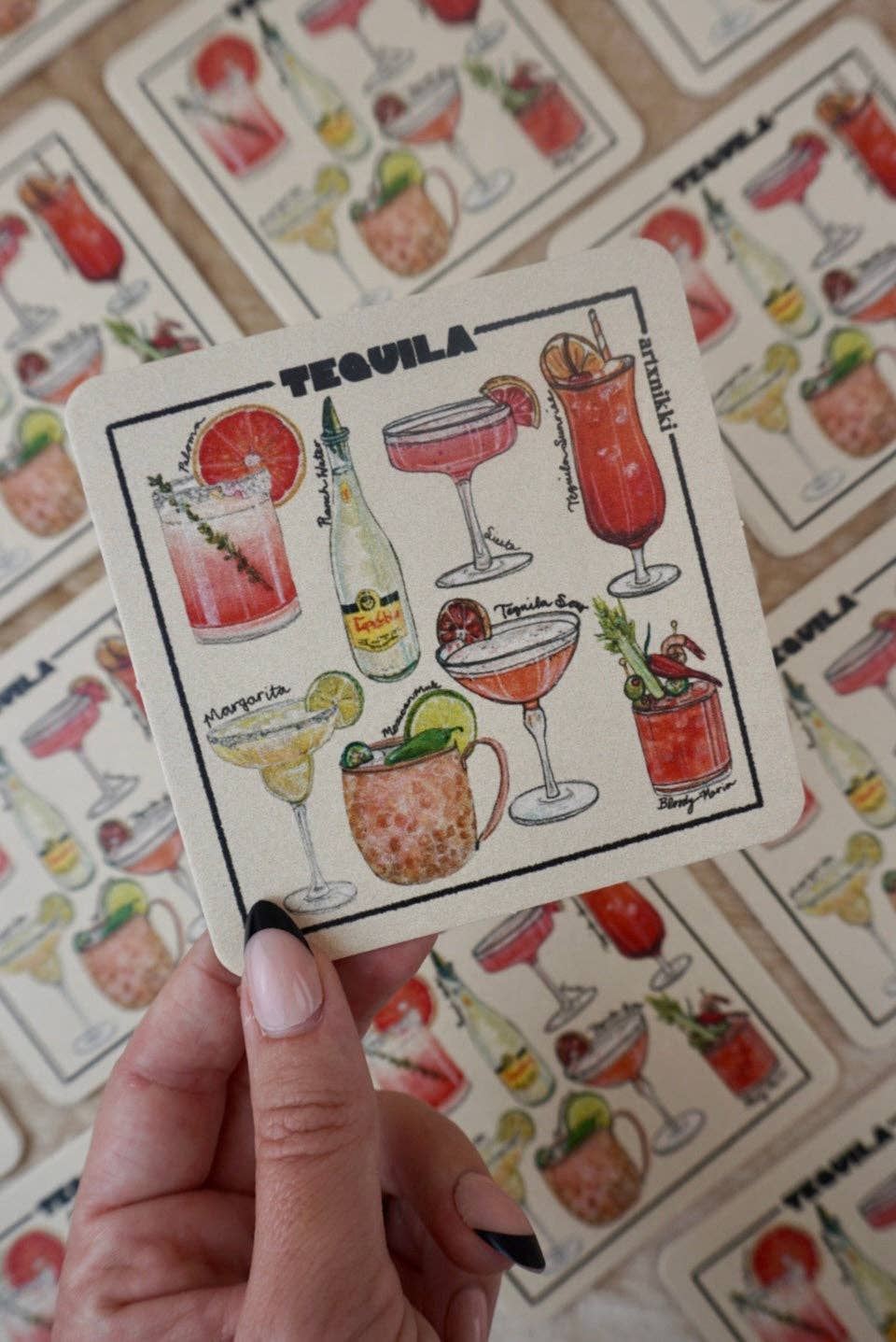 Classic Cocktail Coasters- Set of 4