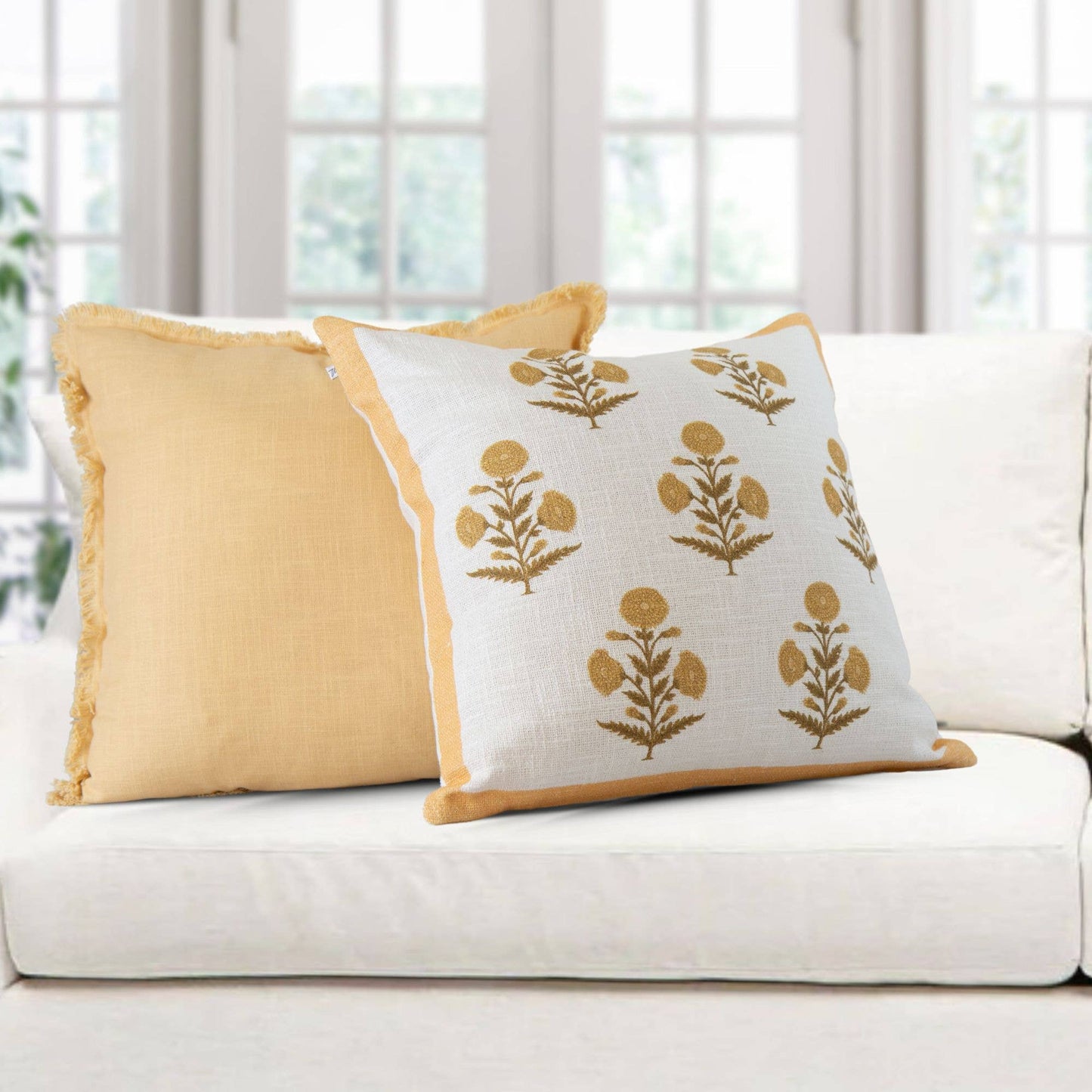 Emma Frayed Edge Pillow