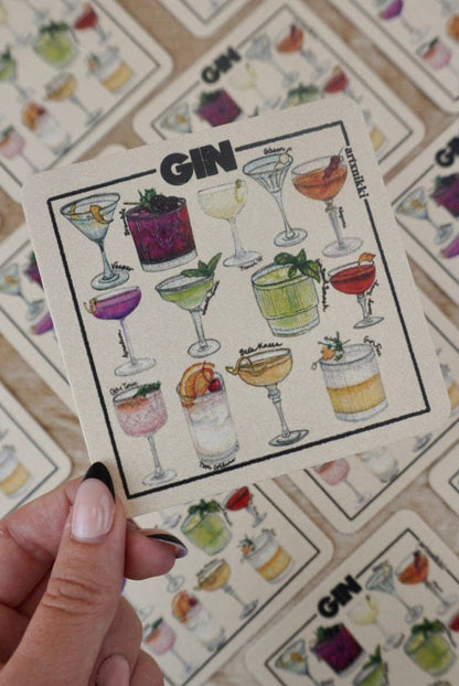 Classic Cocktail Coasters- Set of 4