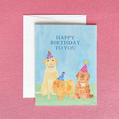 Cute Dogs Kid's Birthday Card