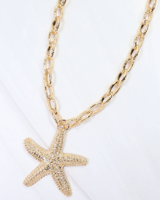 Parma Starfish Link Necklace Gold
