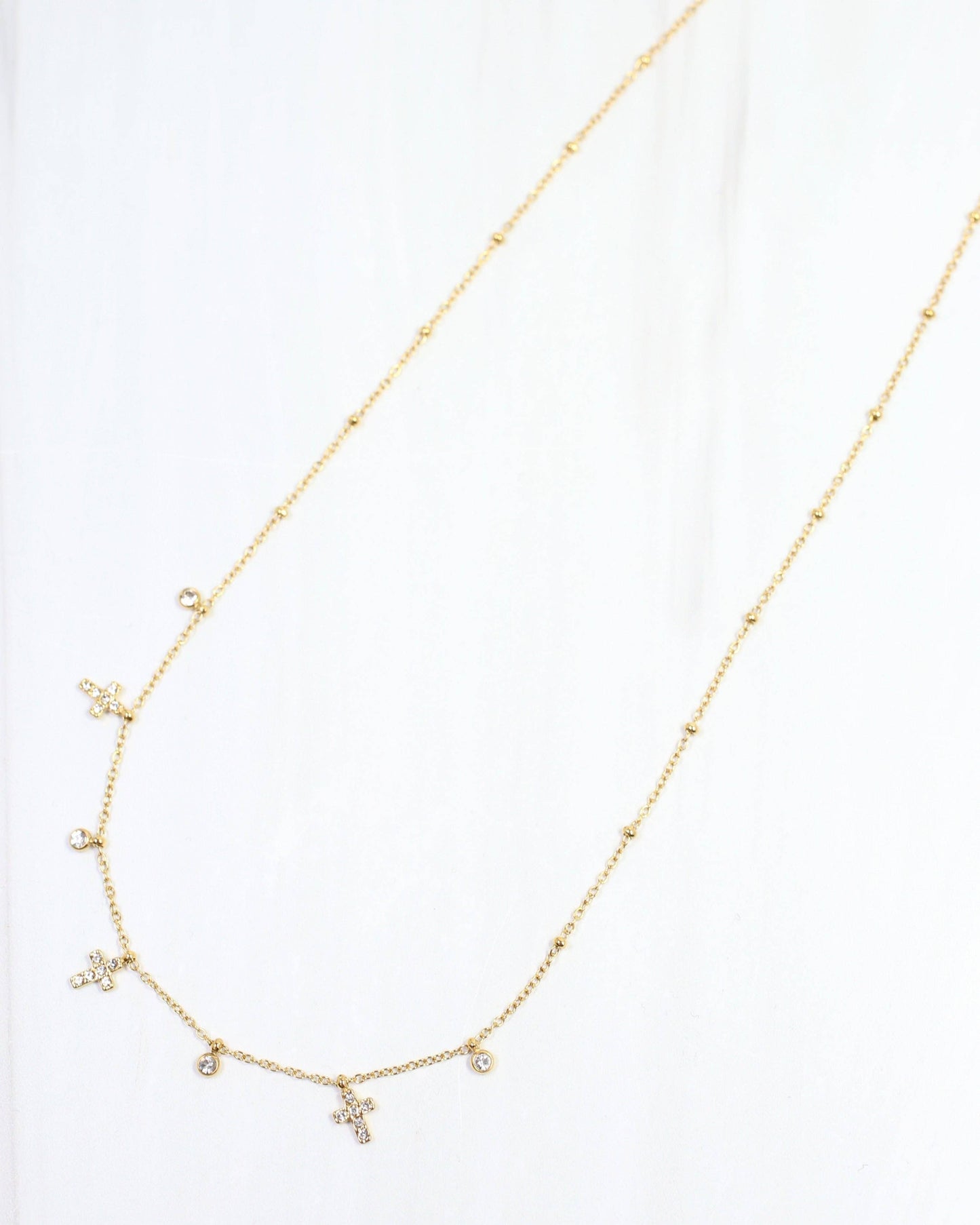 Darleen Cross Necklace WP Gold