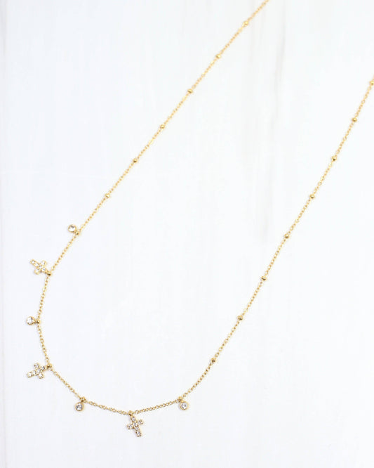 Darleen Cross Necklace WP Gold