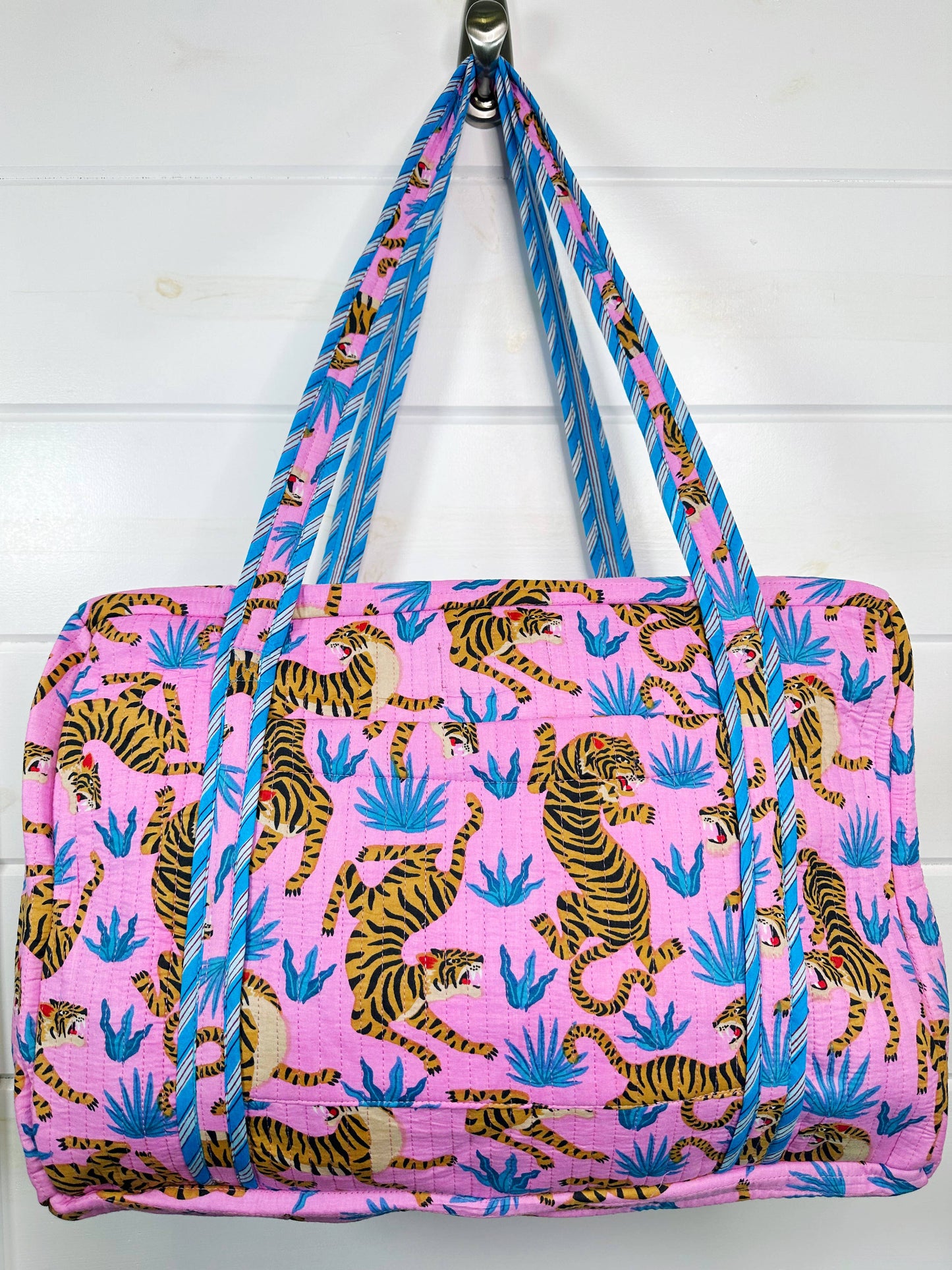 Pink & Blue Tiger Duffle
