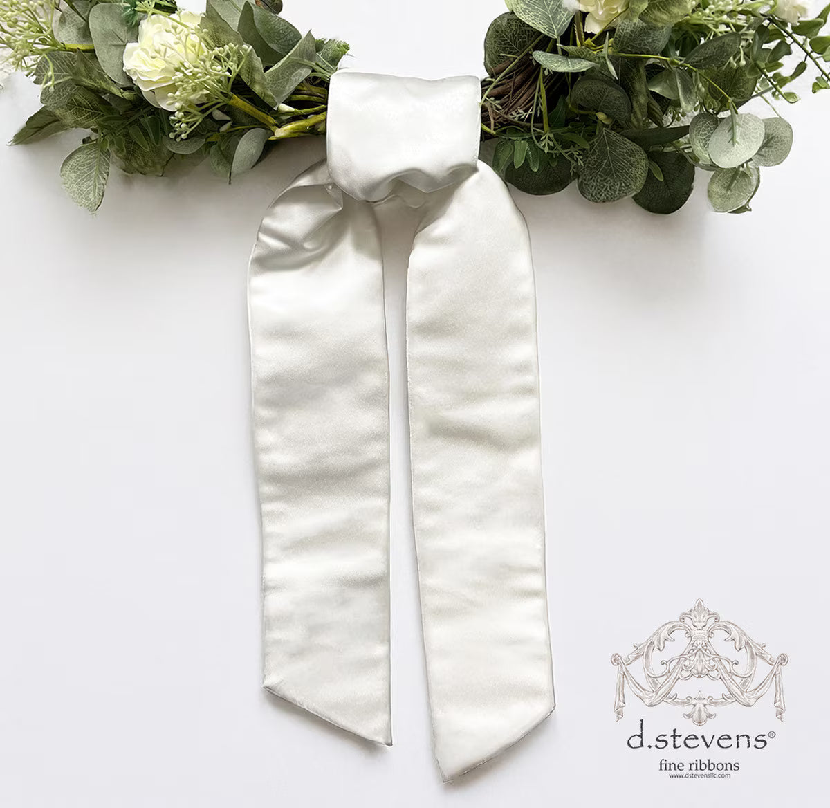 White Wreath Sash