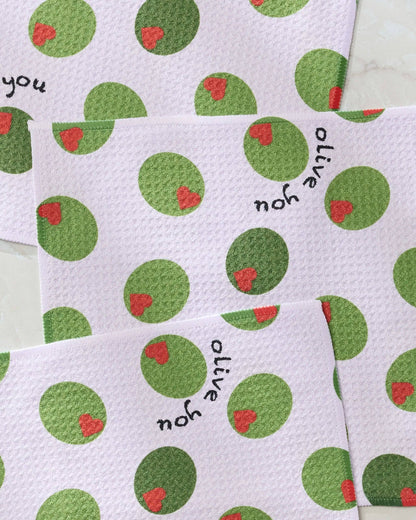 Olive You Dishcloth Set