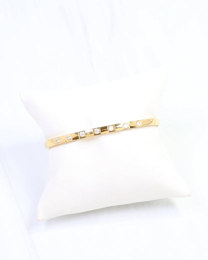 Connie CZ Cuff Bracelet WP Gold