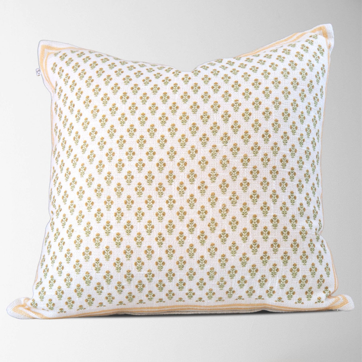 Celeste Mughal Flower Pillow- Gold