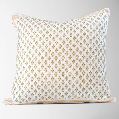 Celeste Mughal Flower Pillow- Gold
