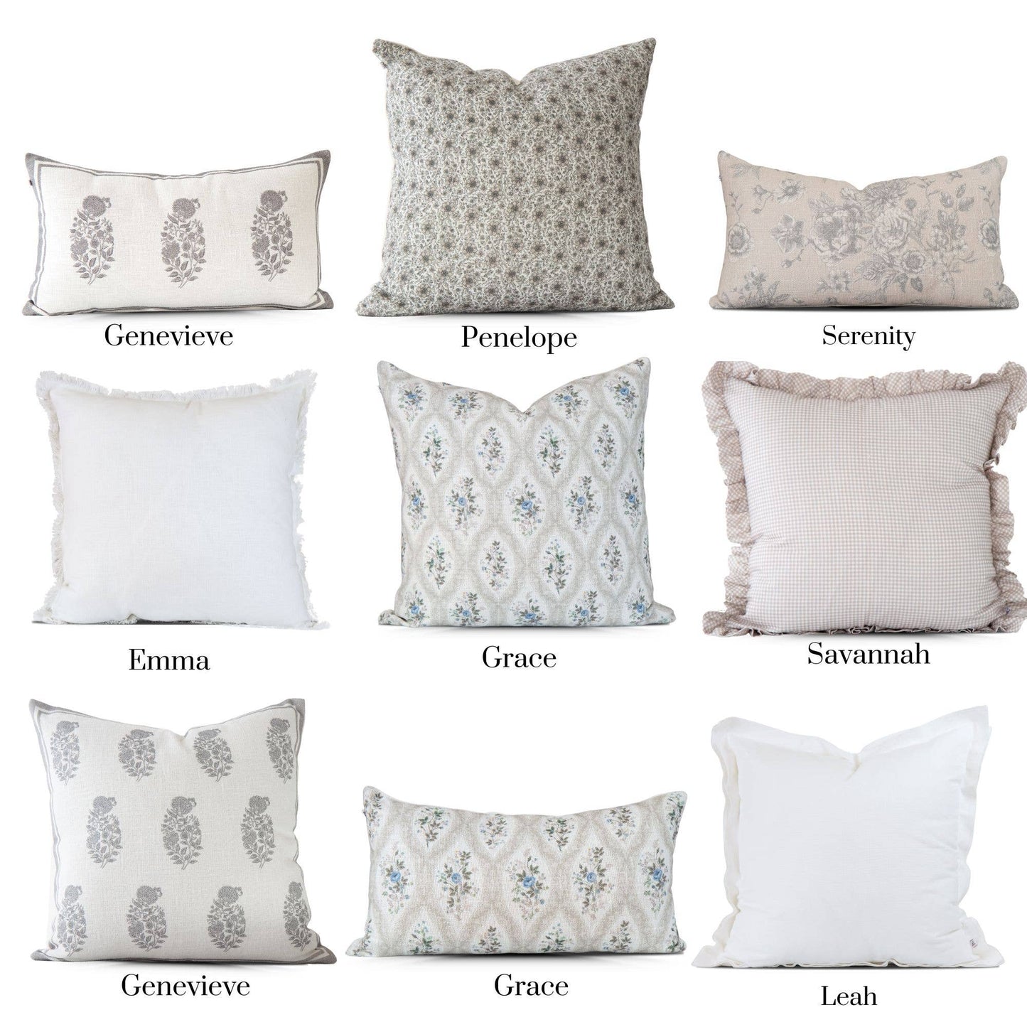 Emma Frayed Edge Pillow