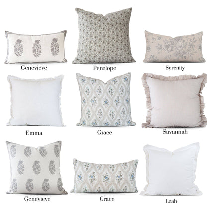 Emma Frayed Edge Pillow