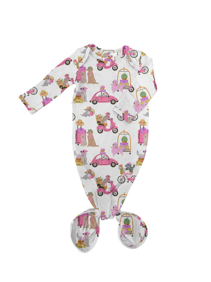 Puppy Chic (Posh Travel Dogs) Knotted Infant Gown 