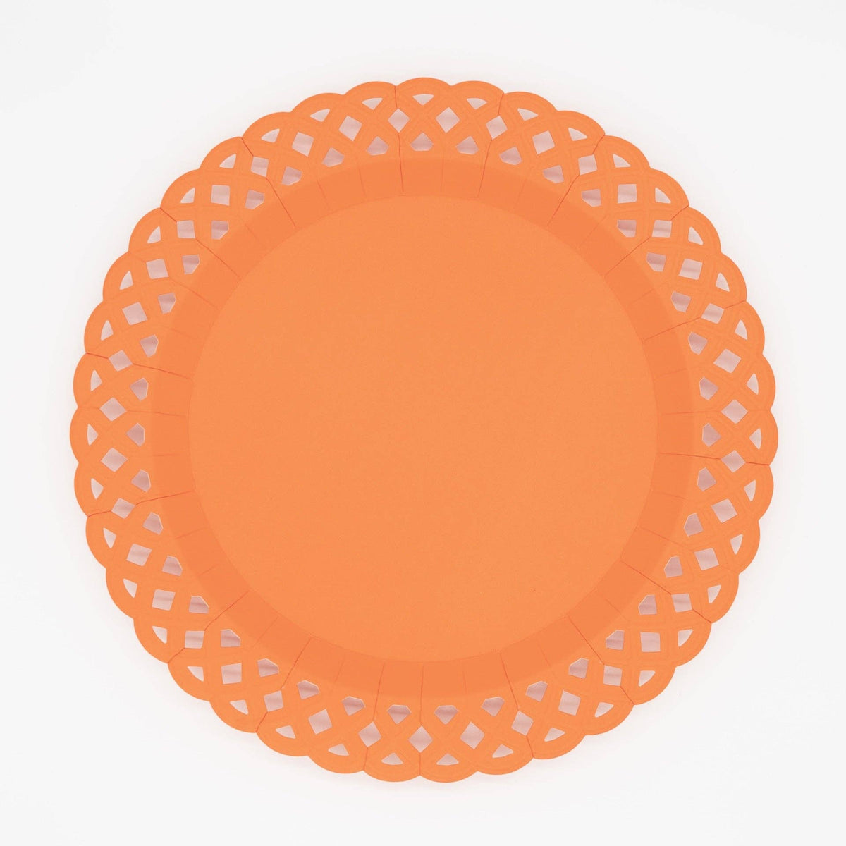 Orange Basketweave Dinner Plates