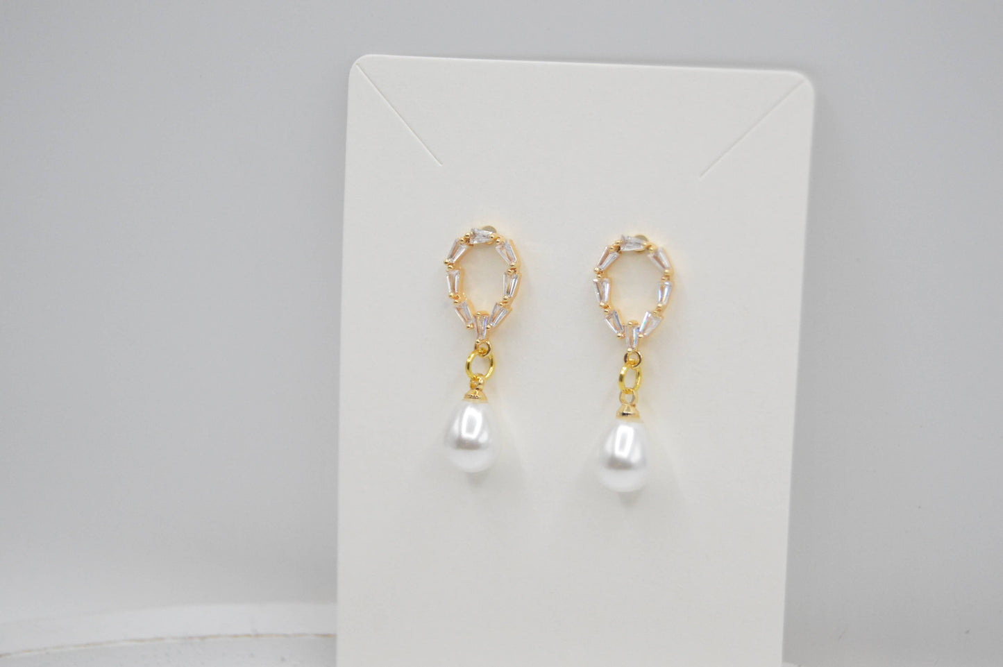 Small Pearl Hoop Earrings