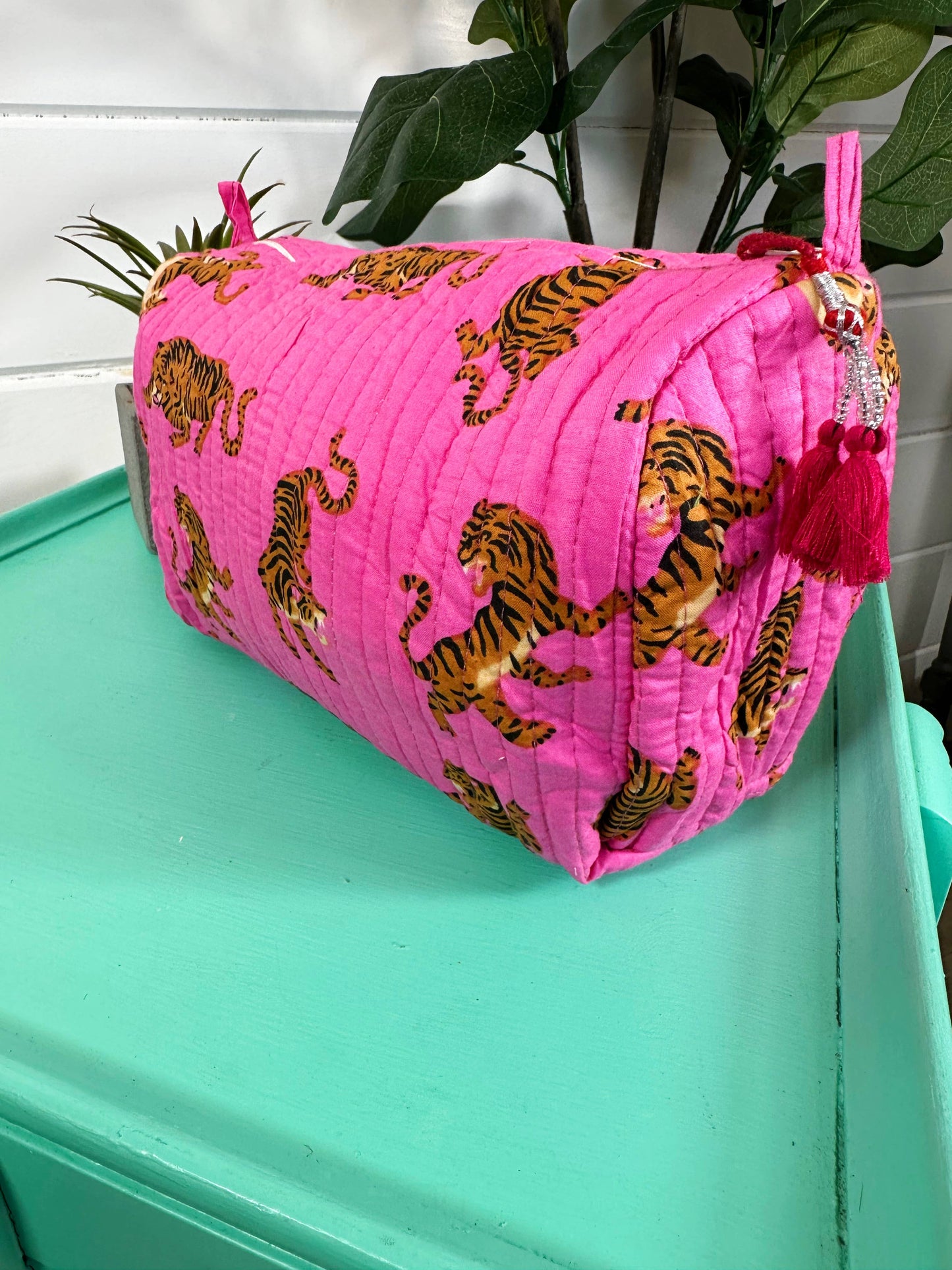 Pink Tigers- Makeup Bag