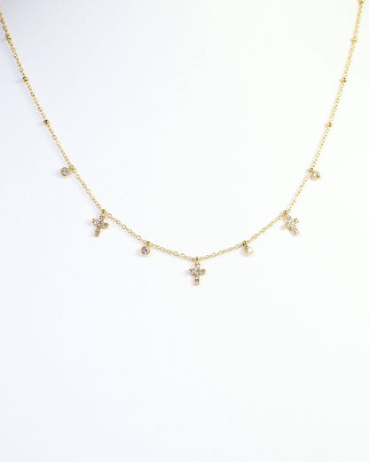 Darleen Cross Necklace WP Gold