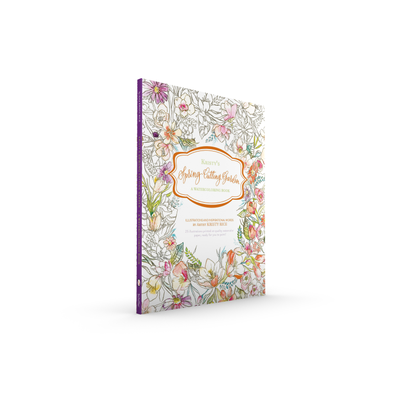 Kristy's Spring Cutting Garden: A Watercoloring Book