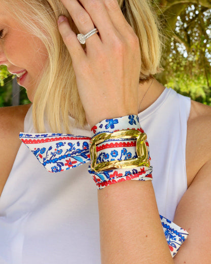 Serafina Scarf Bracelet Nvy Rd Floral