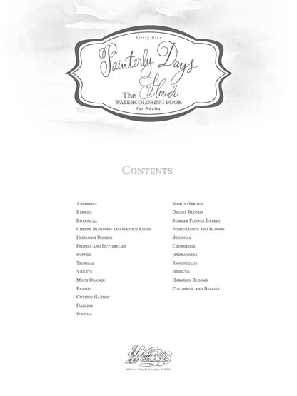 Painterly Days: The Flower Watercoloring Book