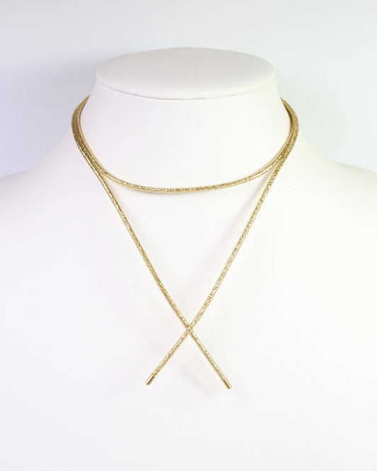Dakota Magnetic Cord Necklace Gold
