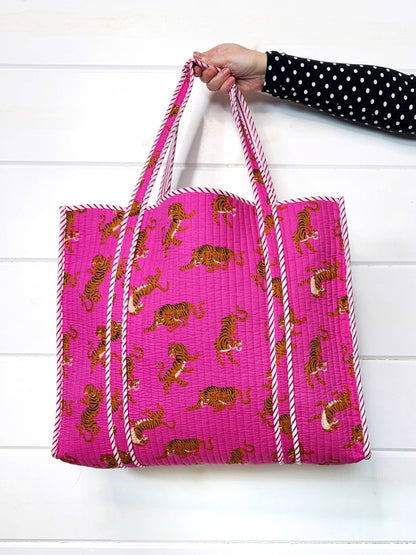 Pink Tiger Tote Bag