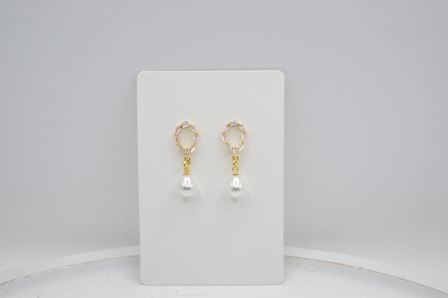 Small Pearl Hoop Earrings