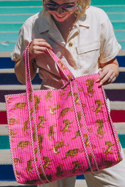 Pink Tiger Tote Bag