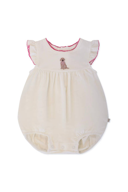 Doodle Puppy- Pip Embroidered Flutter Bubble