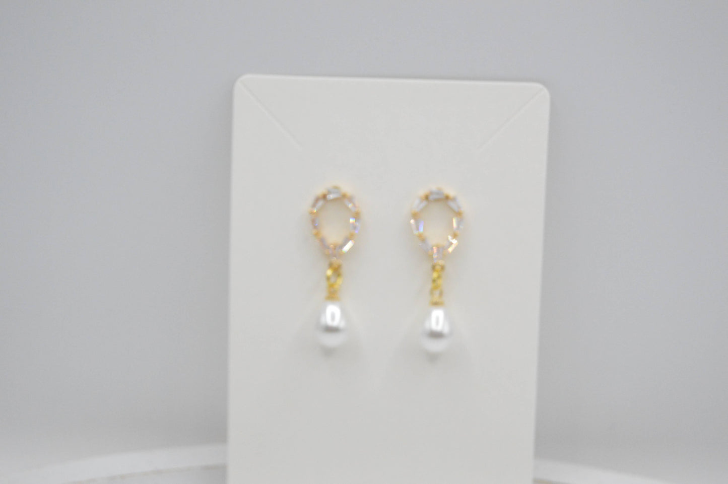 Small Pearl Hoop Earrings