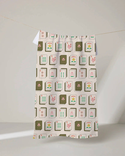 Flower Tiles Tea Towel