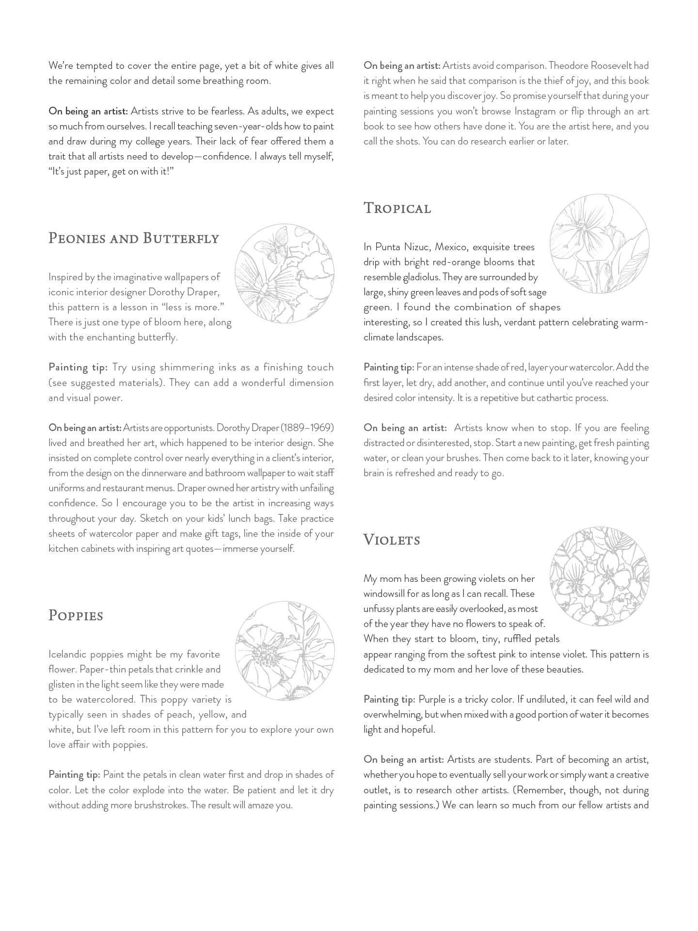 Painterly Days: The Flower Watercoloring Book