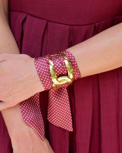 Serafina Scarf Bracelet Garnet