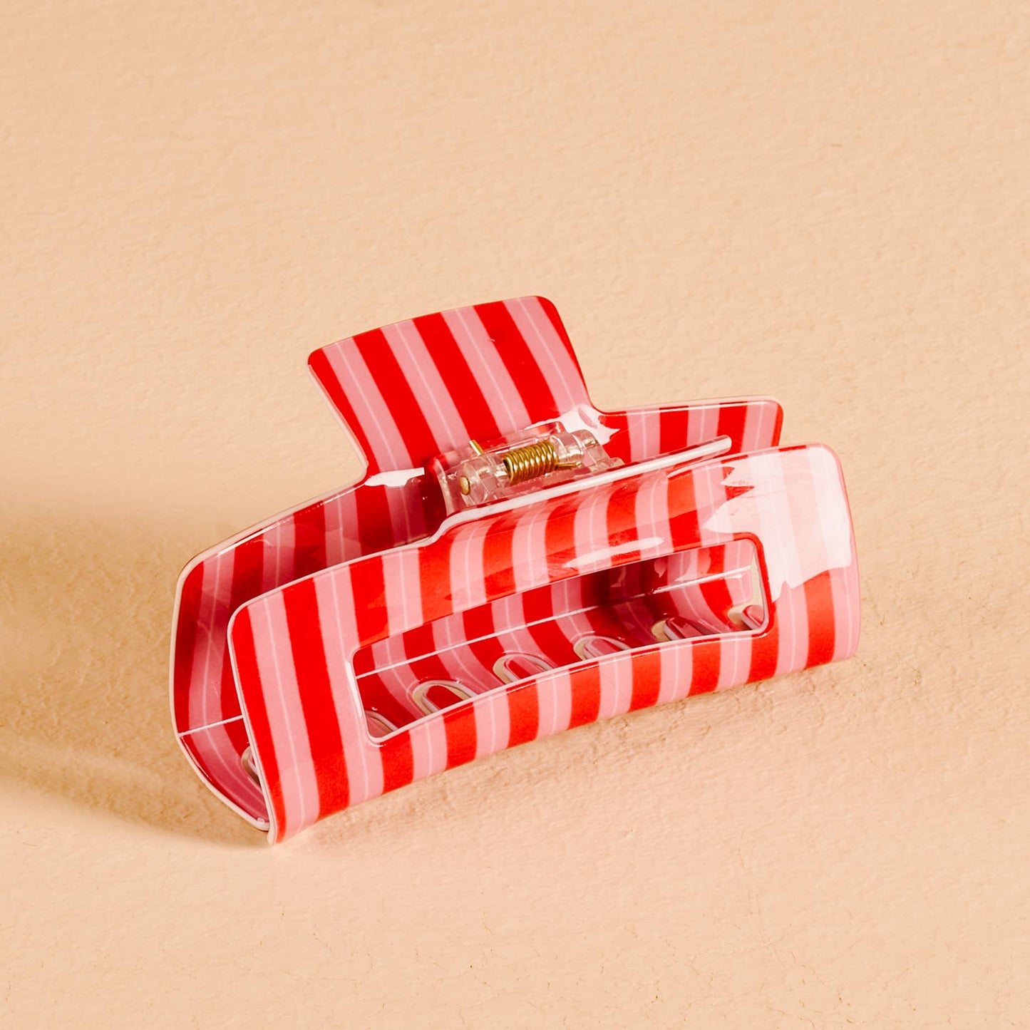 Claw Clip-Red Stripes