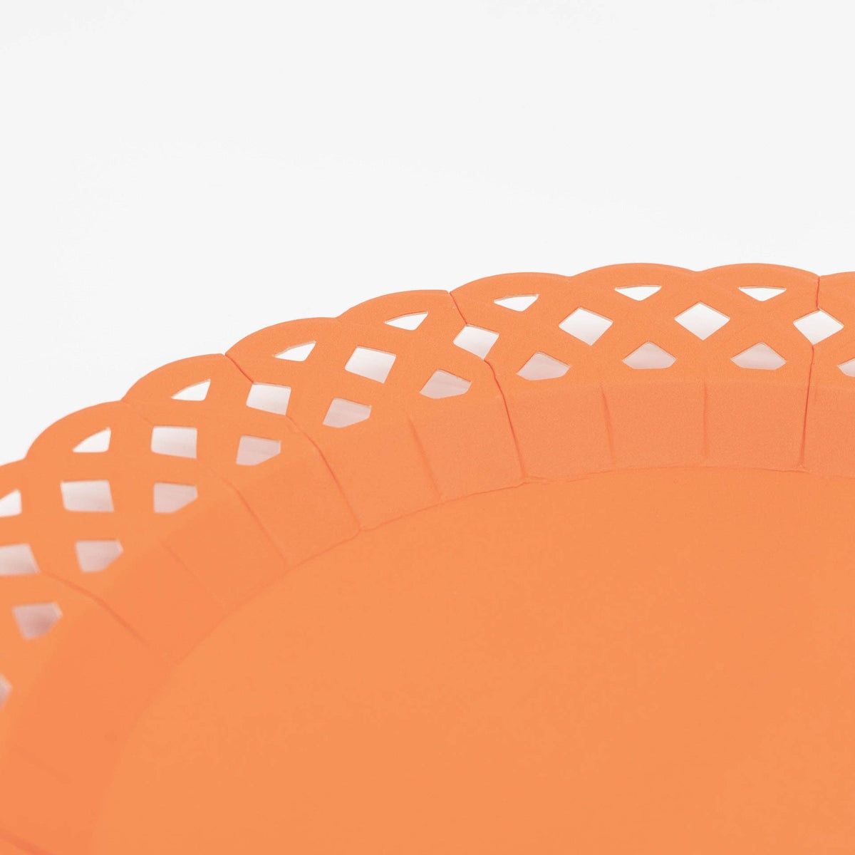 Orange Basketweave Dinner Plates