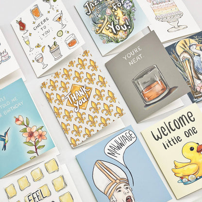 New Baby Boy Gingham Greeting Card