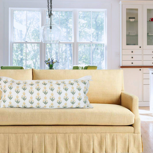 Amalthea Gold Linen Lumbar Pillow