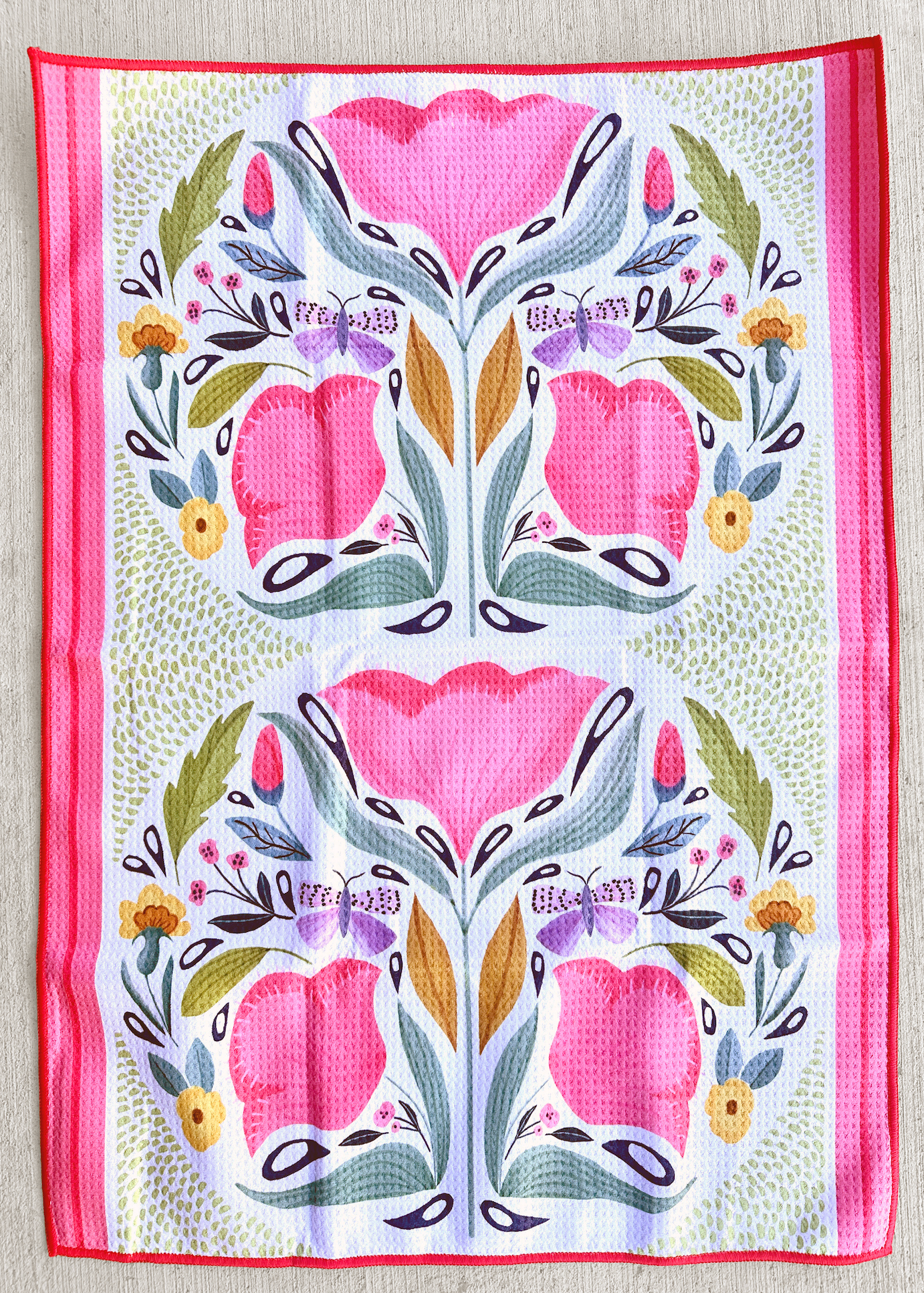 Della Waffle- Dish Towel
