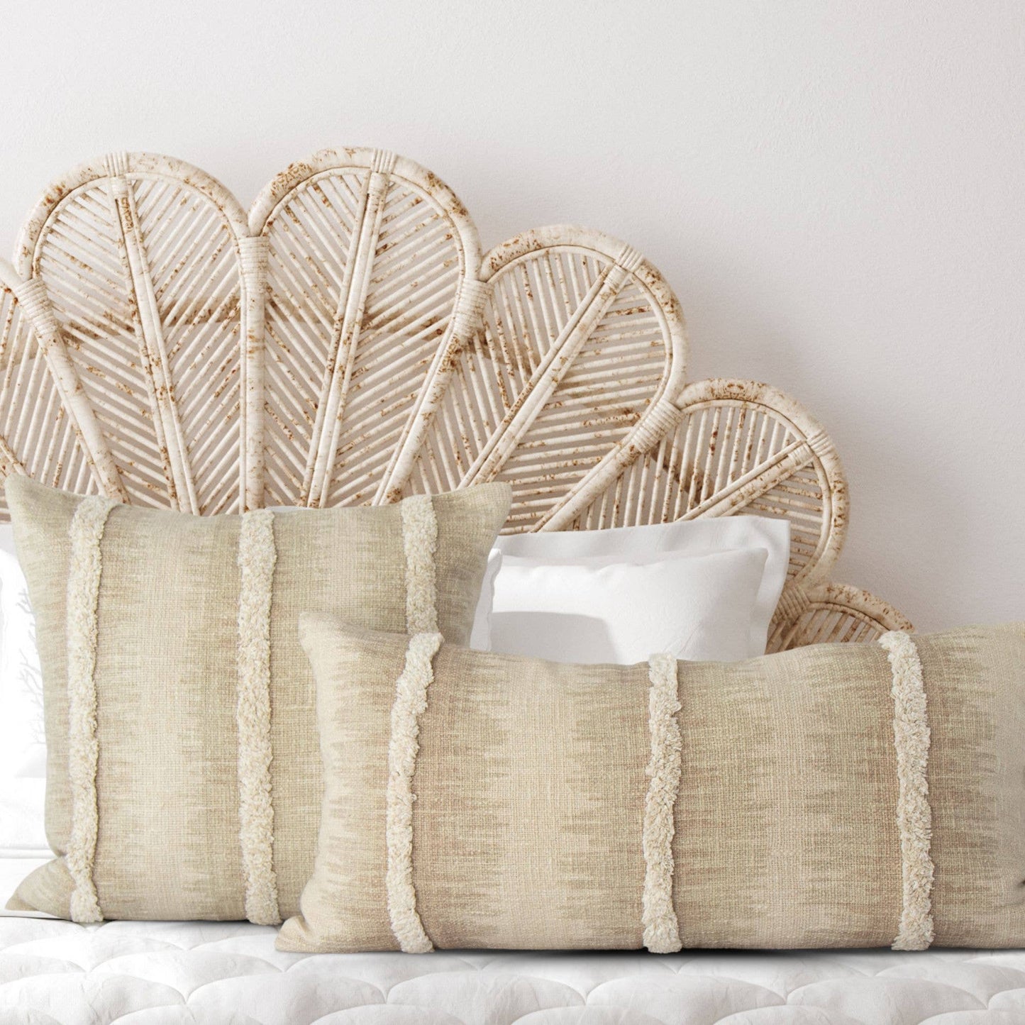 Zaylee Shibori Tufted Pillow Cover – Boho Decorative Accent
