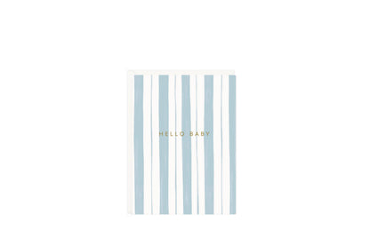 Baby Stripes Blue Mini Card